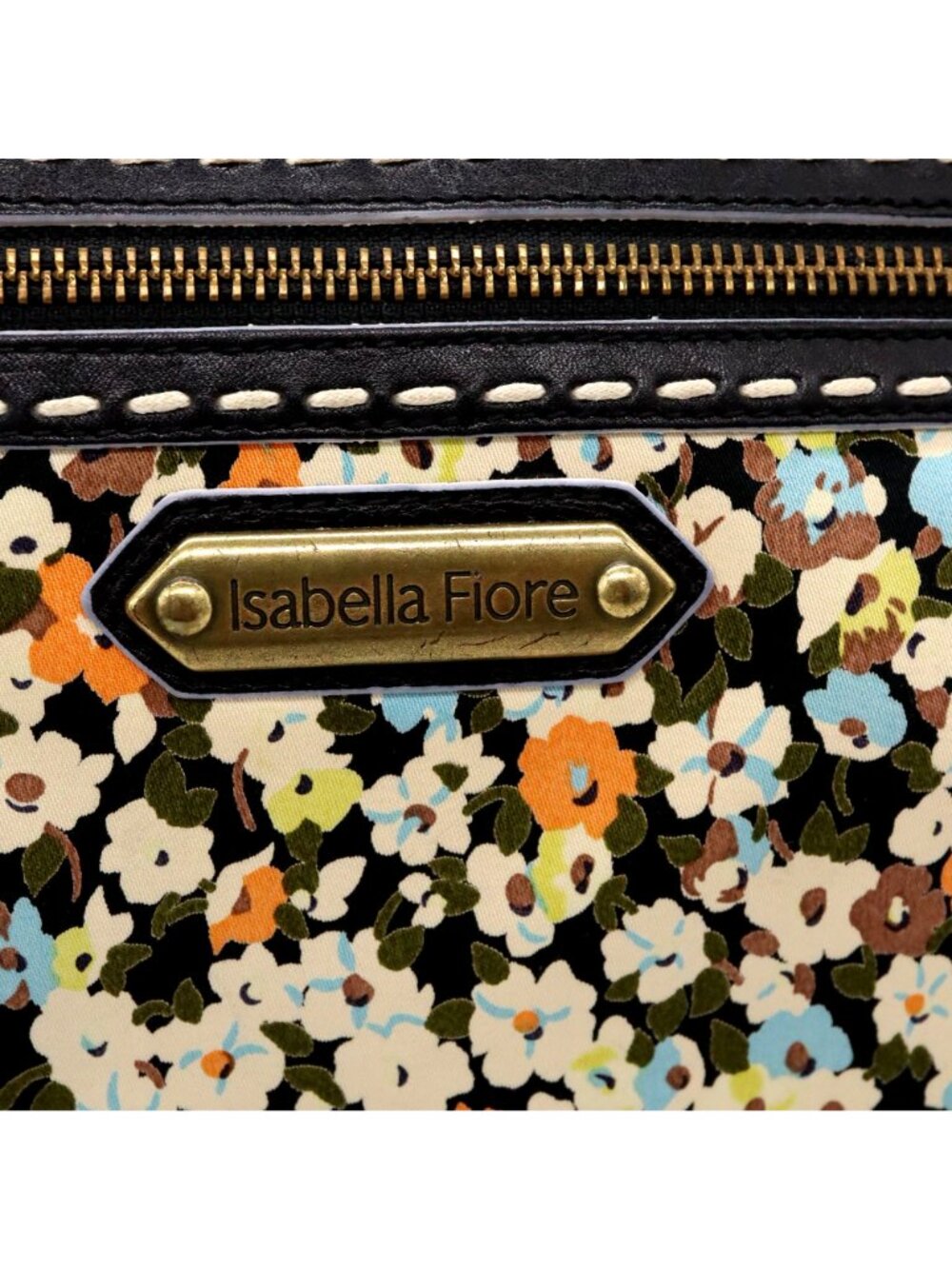 Rare Vtg Early 2000's Isabella Fiore Floral Hobo Purse Leather Tassels Boho Y2K - Picture 10 of 16
